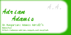 adrian adamis business card